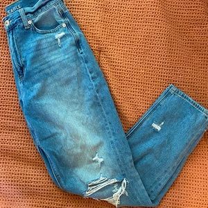 Ripped American Eagle mom jeans